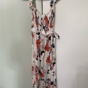 Floral Maxi Dress with Tie Waist